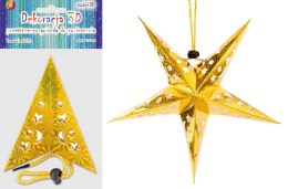 Gwiazda hologramowa złota 30cm GW-7407