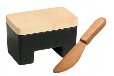 Inteligentna maselniczka + nożyk do masła czarna kosmos