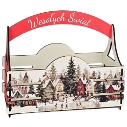 Koszyczek świąteczny pudełko prezentowe mikołajki Boże Narodzenie - DOMKI ŚLIZGAWKA