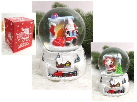 Kula świąteczna pozytywka szkło-ceramik 15 x 10cm mix MIKOŁAJ KOMINEK POM-002