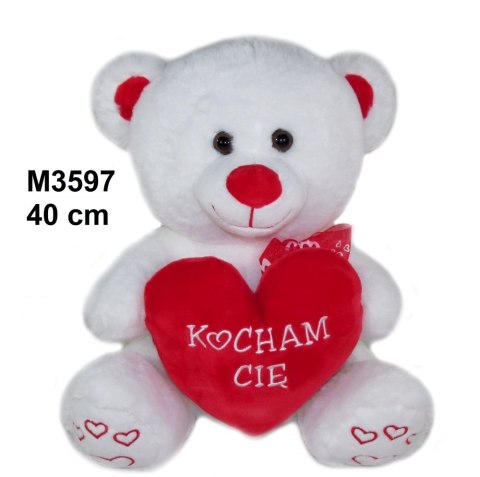 Maskotka pluszowa Miś Kocham Cię 40cm M3597
