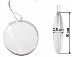 Medalion akrylowy płaski 5szt. AMP-10