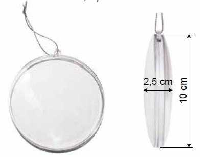 Medalion akrylowy płaski 5szt. AMP-10