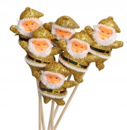 Mikołaj na piku 6szt. brokat TG25975-2