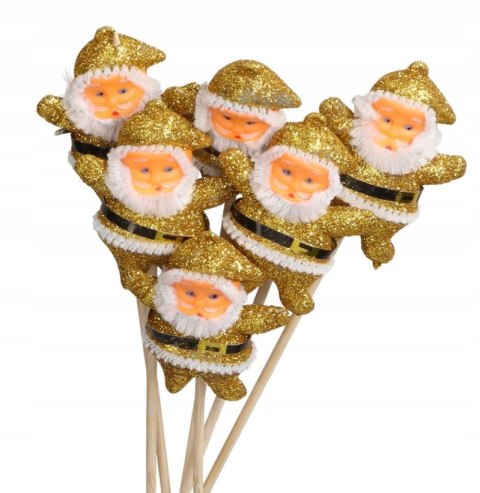 Mikołaj na piku 6szt. brokat TG25975-2