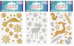 Naklejki świąteczne z brokatem 8 x 12cm NKX-8979