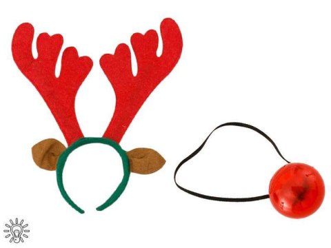 Opaska renifer ze świecącym nosem TG51855