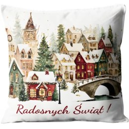 Poduszka świąteczna Boże Narodzenie DOMKI MOST | 3335BN15A