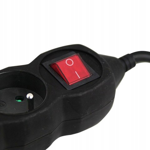 Przedłużacz listwa zasilająca z włącznikiem 5 gniazd 1,5m czarna ELK214K