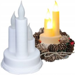 Świecka led wkład do znicza lampki komplet świeczek 3w1 potrójna PID0301