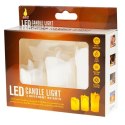 Świeczki led lampki wkłady do znicza komplet świeczek wosk 3szt.