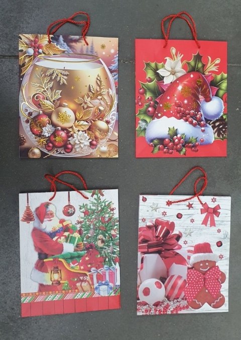 Torebki 12szt. BOŻE NARODZENIE 32 x 26cm