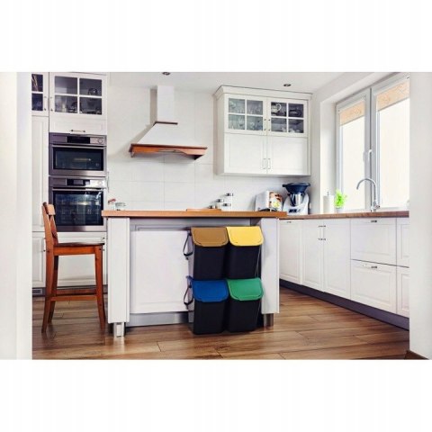 Zestaw 3 koszy pojemnik do segregacji śmieci 3 x 25l BINI