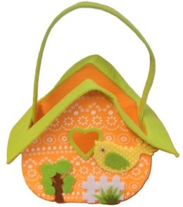 Koszyczek filcowy domek 18x16 cm | SUN4001