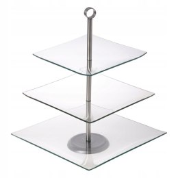 Patera 3-poziomy szklana kwadrat | OD1202