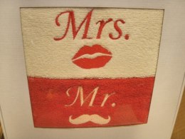 Ręcznik haftowany 50X100 2szt w pudełku WALENTYNKA 7846