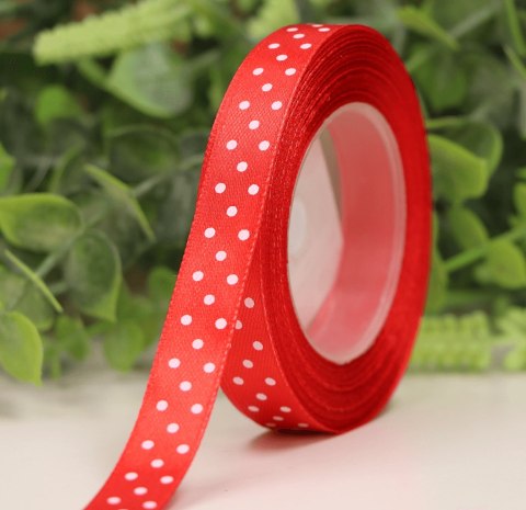 Wstążka kropki 12mm mix kolorów | 2662