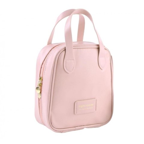 Kosmetyczka organizer na kosmetyki z rączką 17x7x19cm różowa KS128R