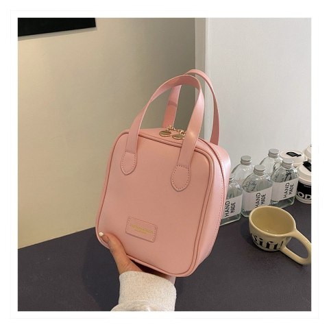 Kosmetyczka organizer na kosmetyki z rączką 17x7x19cm różowa KS128R