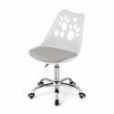 Fotel biurowy Puppy Love obrotowy do biurka, dziecięcy biało szary KO16BSZ