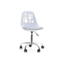 Fotel biurowy Puppy Love obrotowy do biurka, dziecięcy biało szary KO16BSZ