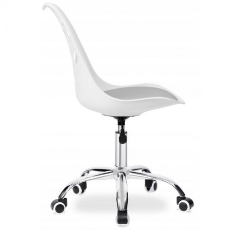 Fotel biurowy Puppy Love obrotowy do biurka, dziecięcy biało szary KO16BSZ