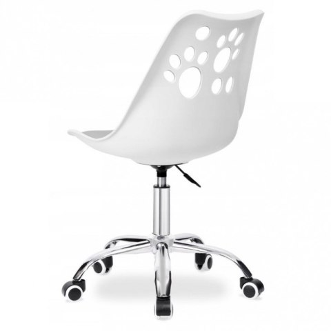 Fotel biurowy Puppy Love obrotowy do biurka, dziecięcy biało szary KO16BSZ