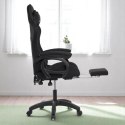 Fotel gamingowy obrotowy z podnóżkiem SNAKE masażer KO33CZ