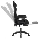 Fotel gamingowy obrotowy z podnóżkiem SNAKE masażer KO33CZ