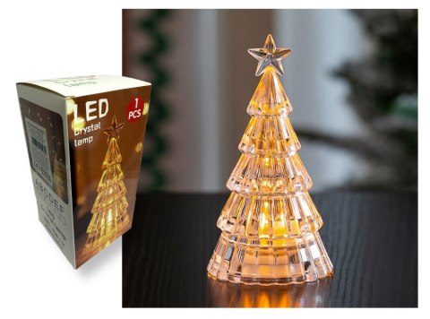 Choinka akrylowa led 12 x 6cm biały ciepły XYY-103M