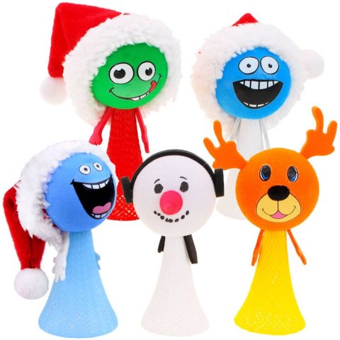 Elf mikołajowy skoczek sprężynka Mikołaj Renifer Bałwan 24szt. | ZA4708