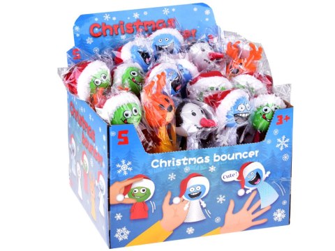 Elf mikołajowy skoczek sprężynka Mikołaj Renifer Bałwan 24szt. | ZA4708