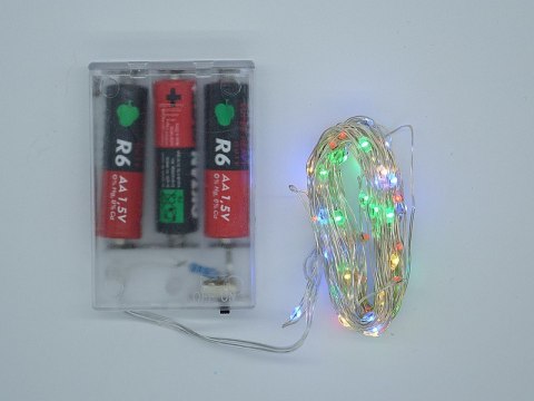 Lampki na druciku 10m 100 led multikolor