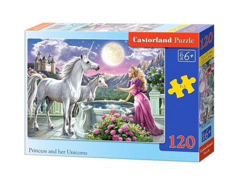 Puzzle 120 el.PRINCESS AND HER UNICORNS Castorland B-13098