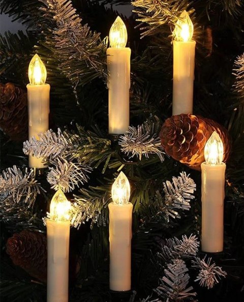 Świeczka led do stroika na choinkę świeca stołowa lampka 6 sztuk PID0855