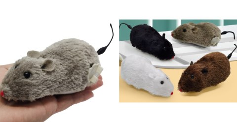 Zabawka mysz nakręcana 15cm mix 12szt.