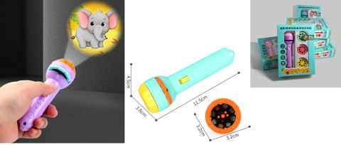 Zabawka projektor do wyświetlania + 3 wymienne końcówki 11,3x3,5 cm NT3811