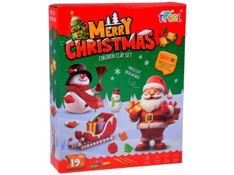 Zestaw masa plastyczna + foremki tematyczne Święta Bożego Narodzenia ZA5764