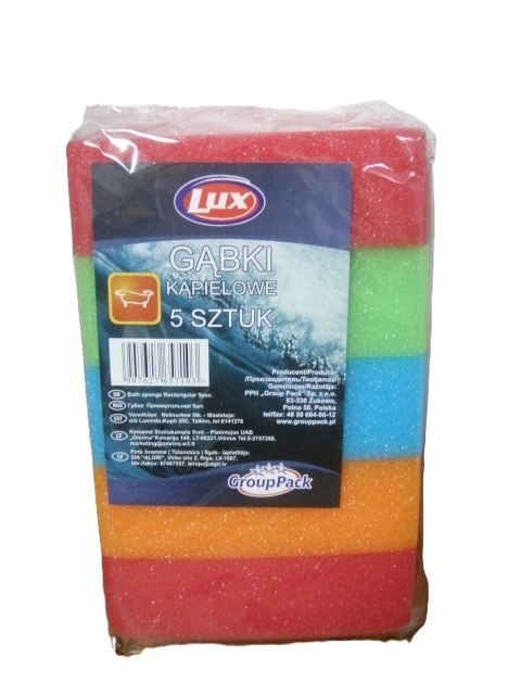 Gąbka kąpielowa 5szt 65710