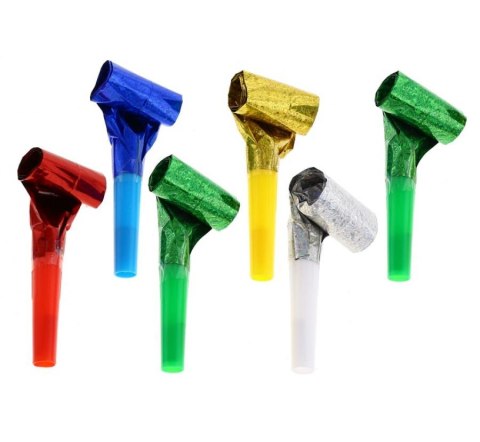 Trąbki holograficzne 144szt. party | 67023