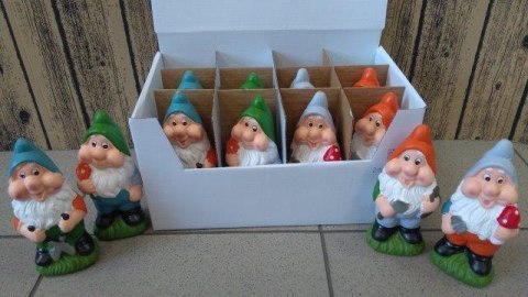 Figura ogrodowa krasnal 15cm ceramika