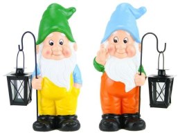 Figura ogrodowa krasnal z latarnią 15,5 x 11,5 x 38cm ceramika