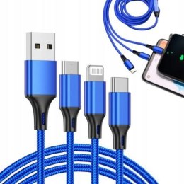Kabel usb typ -C micro USB lightning iphone szybkie ładowanie 3w1 PID1387