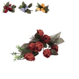 Kwiaty sztuczne bukiet róża 7 kwiatów dł.33cm. 102413