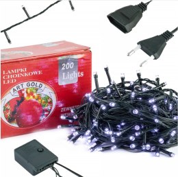 Lampki choinkowe 200 LED białe zimne L-159B