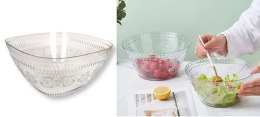 Miska salaterka plastikowa akrylowa kwadratowa tłoczone wzory 25 x 12 cm AE-A212