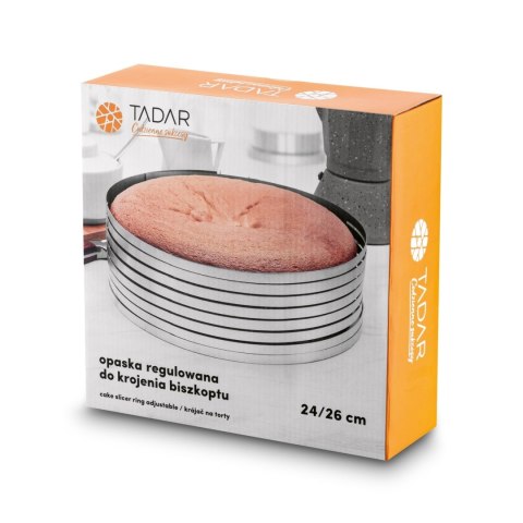 Obręcz do cięcia biszkoptu regulowana 24-26 cm