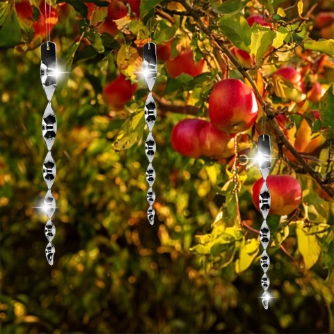 Odstraszacz ptaków - odblaskowe spirale w kolorze srebrnym 6 sztuk 731025