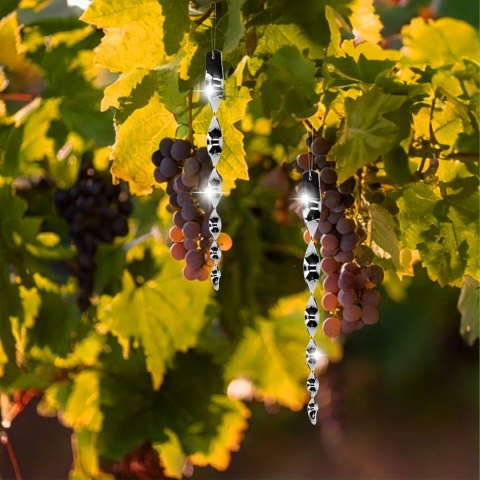 Odstraszacz ptaków - odblaskowe spirale w kolorze srebrnym 6 sztuk 731025