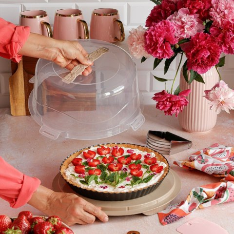 Pojemnik na ciasto z pokrywą Violet House 35x16cm okrągły mix kolorów